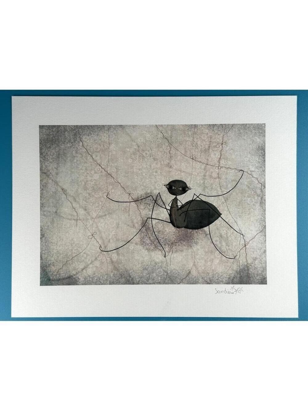 Sandrine Mercier La Tisseuse Spider Illustration Signed Giclee Art Print